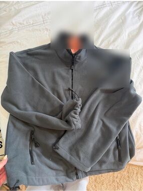 Charcoal Gray Fleece Zip-Up Jacket